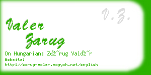 valer zarug business card